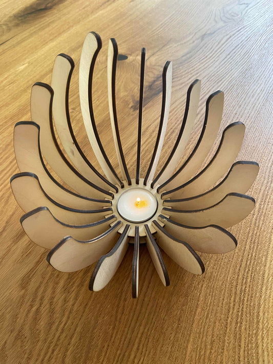 Holz-Kerzenhalter für Teelicht